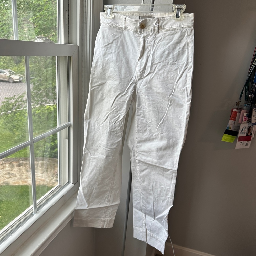 Everlane Classic White Trousers
